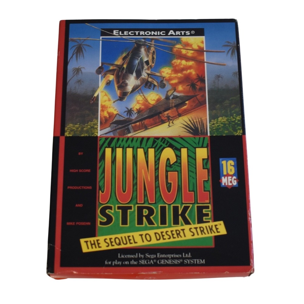 Electronic Arts Jungle Strike Sega Genesis No Manual Box Wear